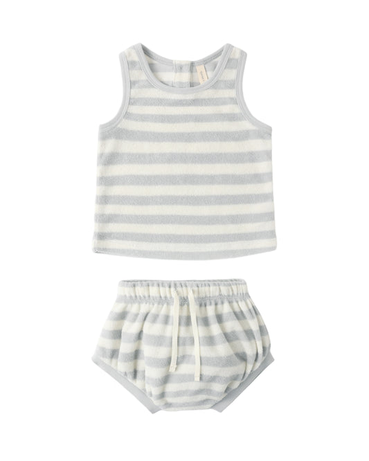 Terry Tank + Short Set Sky Stripe