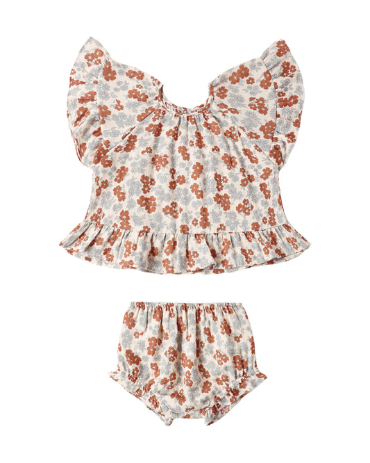 Butterfly Top & Bloomer Set - Americana Floral