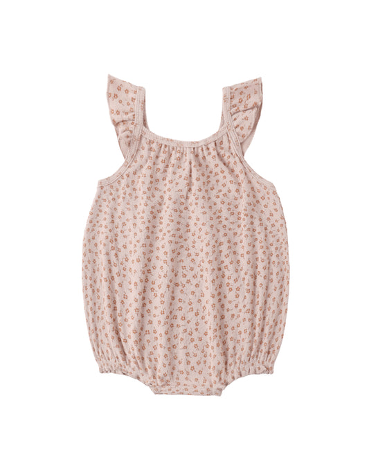 Ribbed Ruffle Romper - Posy