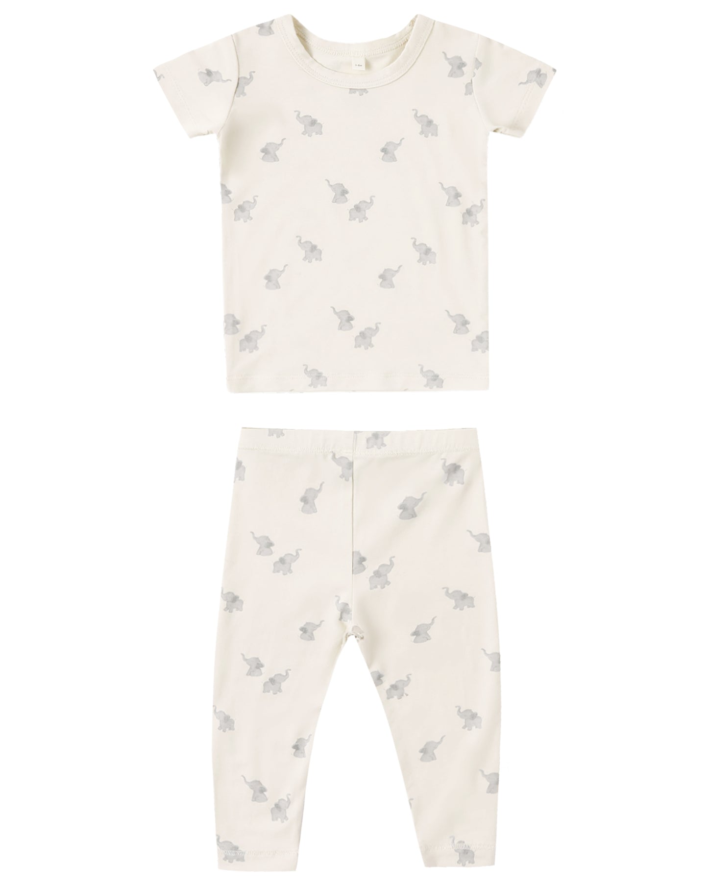 Bamboo Short Sleeve Pajama Set - Elephants