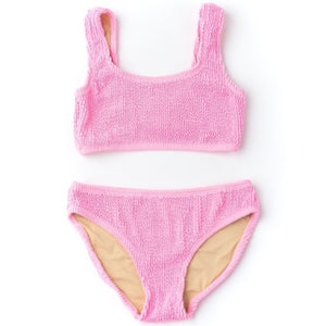 Two Piece Swimsuit | Crinkle Pink