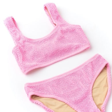 Two Piece Swimsuit | Crinkle Pink