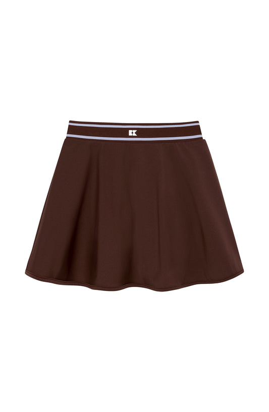 brown topspin skort