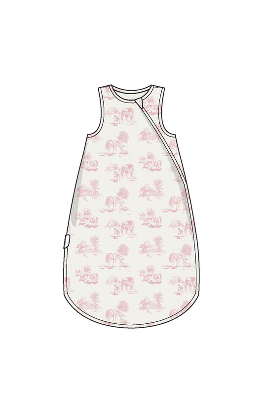 Pink Farm Toile | Sleep Bag