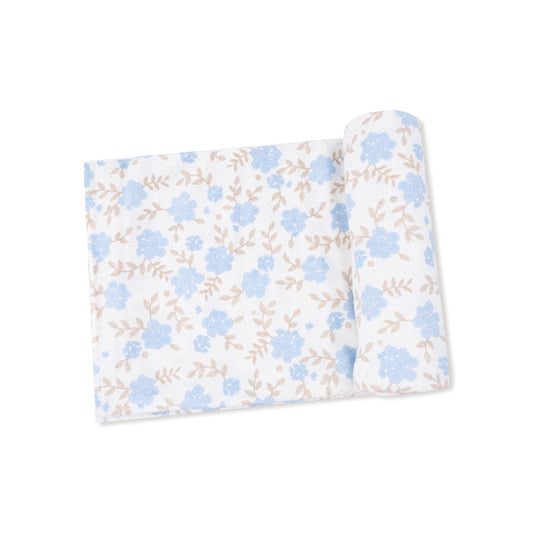Blue Floral - Swaddle Blanket
