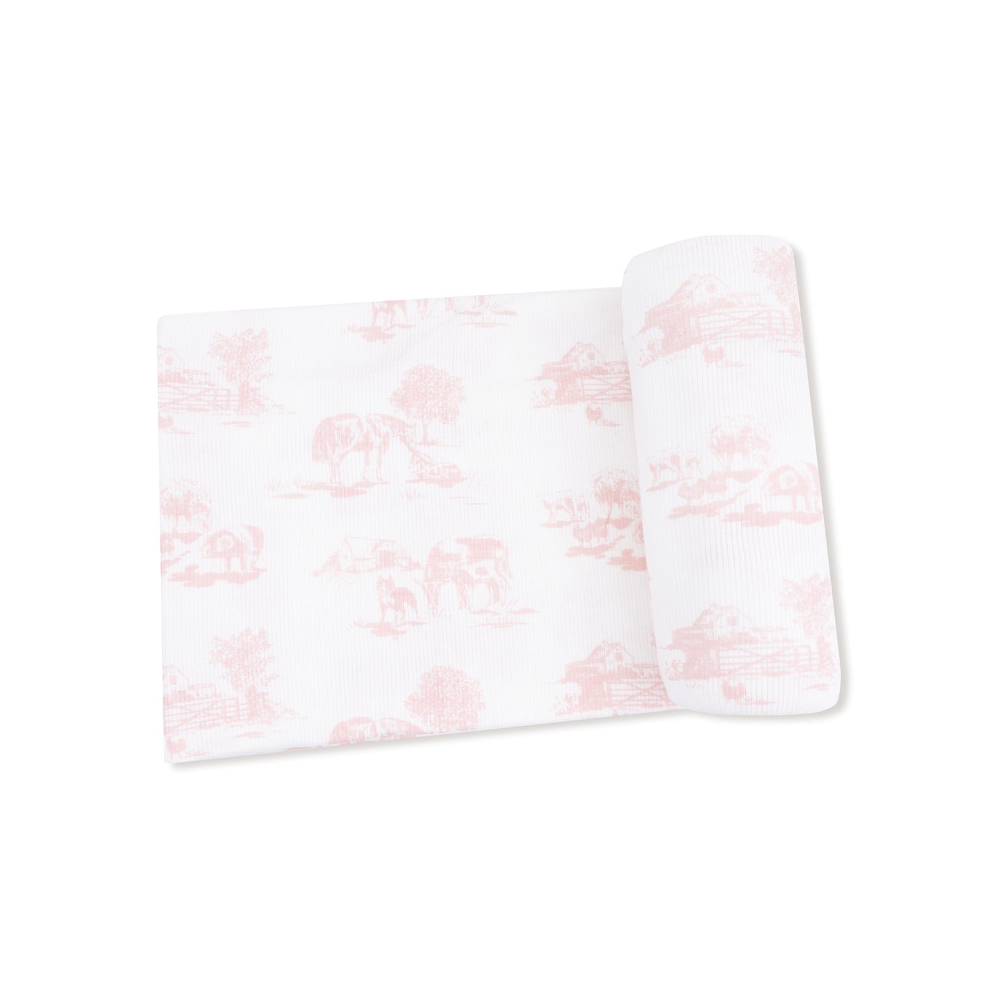 Pink Farm Toile | Swaddle Blanket