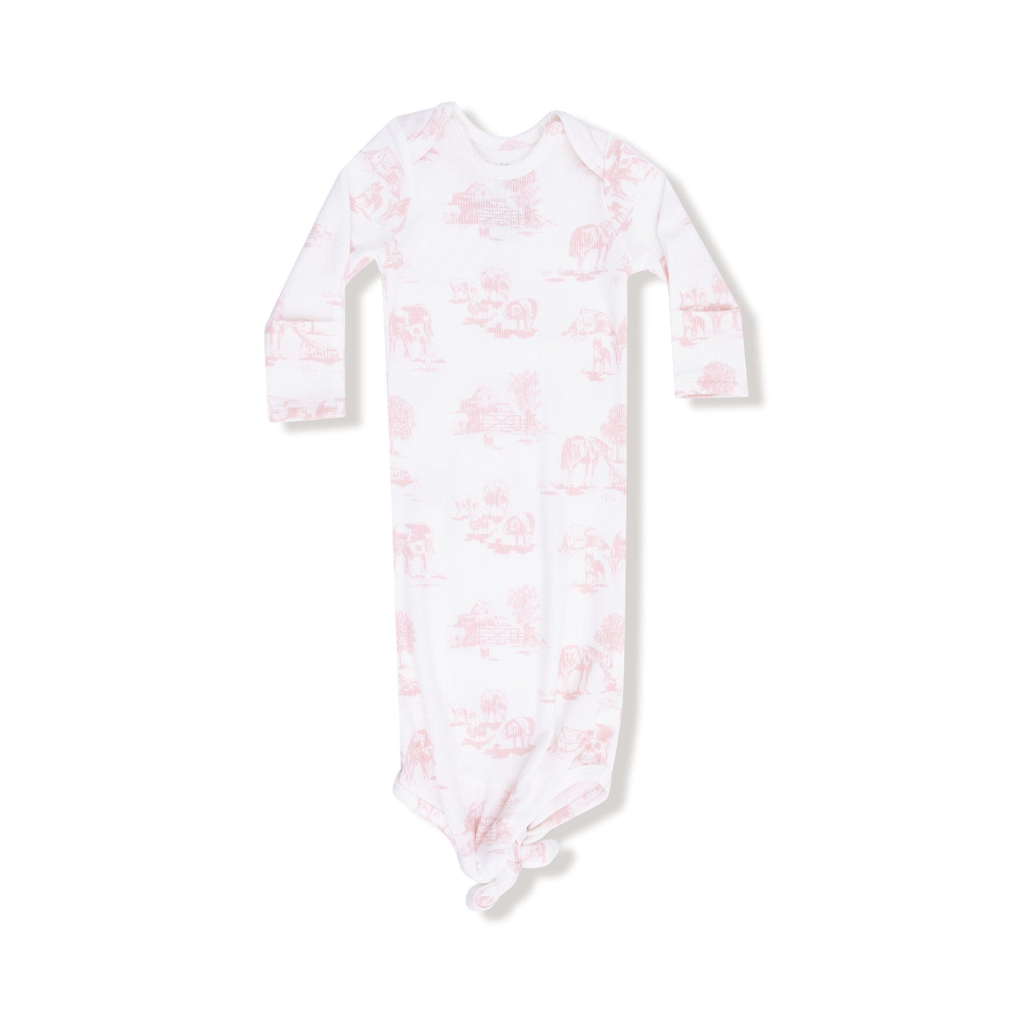 Pink Farm Toile | Knotted Gown
