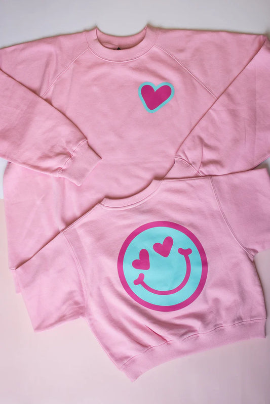 Bubblegum Heart Eyes Sweatshirt | Kids