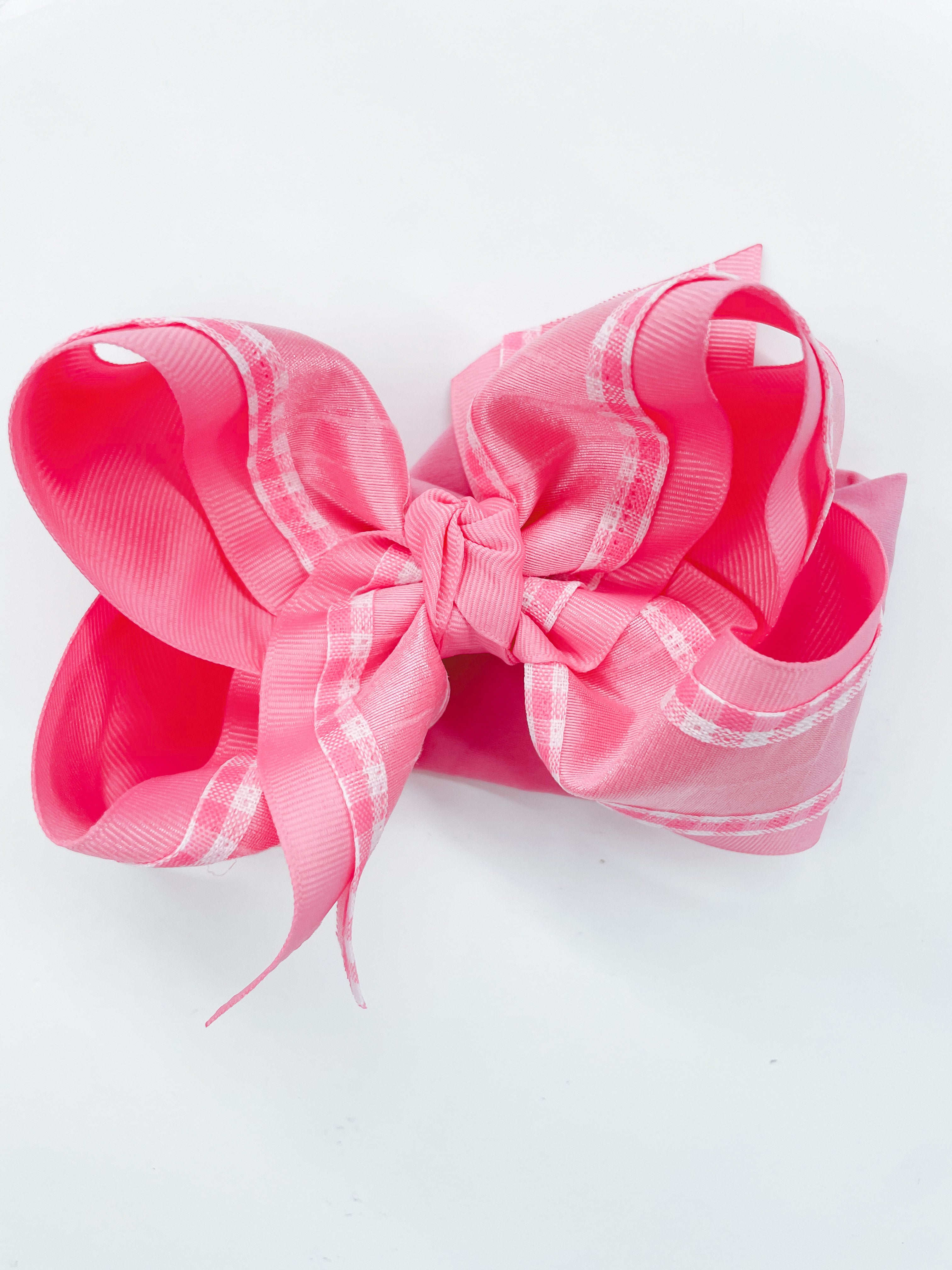 Noah Headband Bow | Hot Pink Gingham