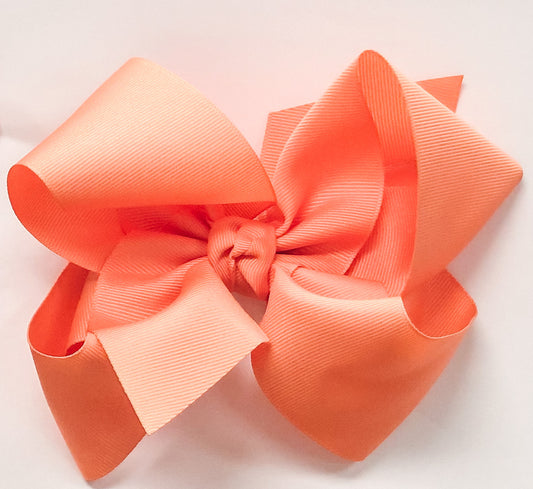 Bow with clip | Apricot