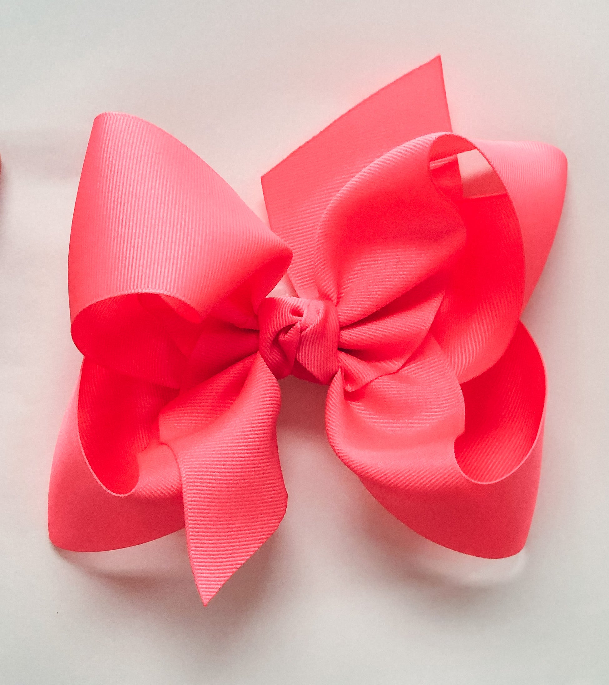 Bow with Clip | Neon Pink