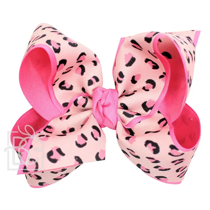 Noah Headband Bow | Pink Leopard