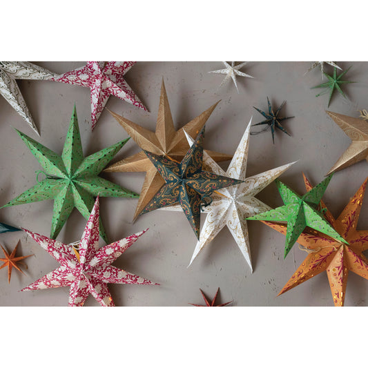 Lighted Paper Star Ornament | 5-Point